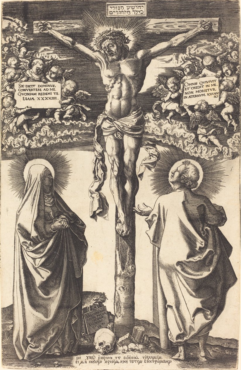 Chrystus na krzyżu z Dziewicą i św. Janem autorstwa Hans Brosamer