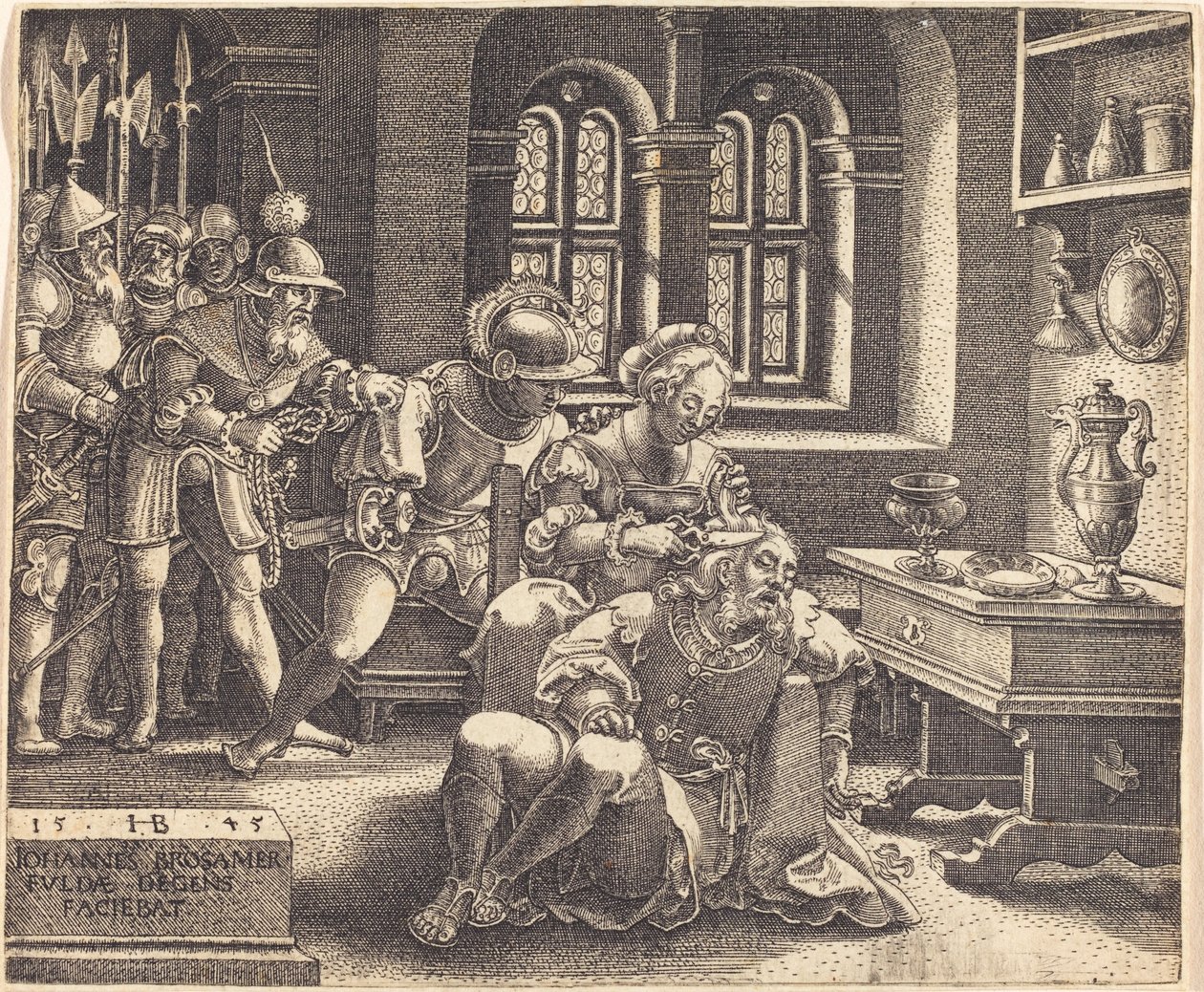 Samson i Dalila autorstwa Hans Brosamer