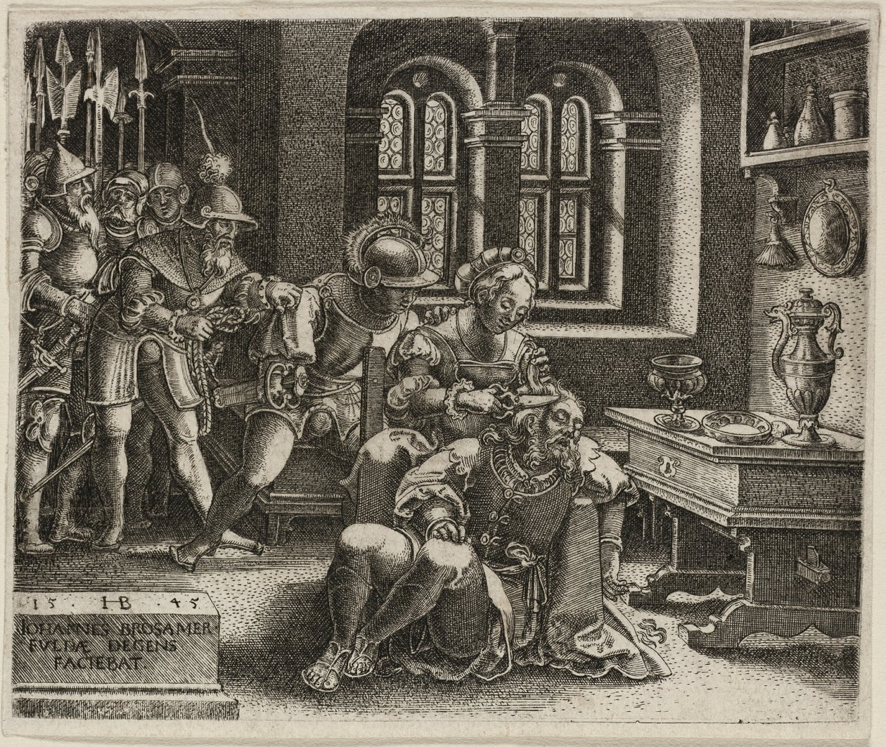 Samson i Dalila autorstwa Hans Brosamer