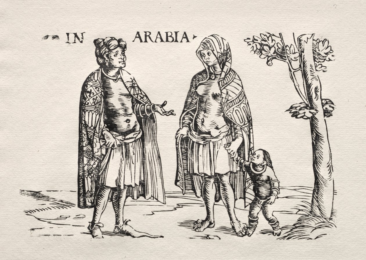 Mieszkańcy Arabii i Indii autorstwa Hans Burgkmair