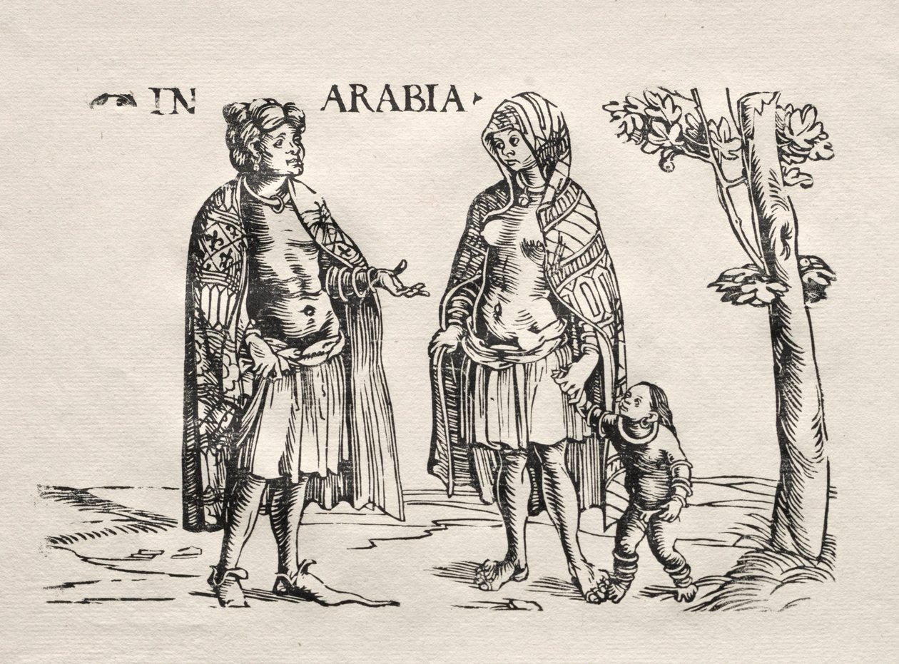 Mieszkańcy Arabii i Indii. autorstwa Hans Burgkmair