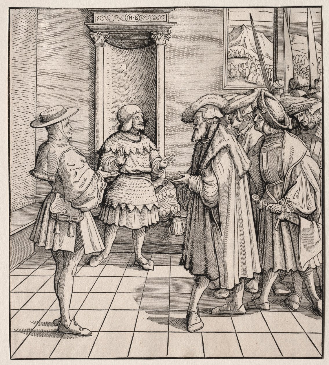 Zła rada jednego małego człowieka drugiemu, 1512-1516. autorstwa Hans Burgkmair