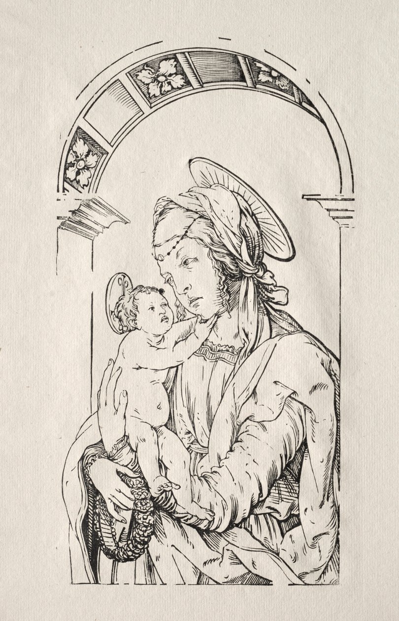Dziewica z Dzieciątkiem pod łukiem, 1508. autorstwa Hans Burgkmair