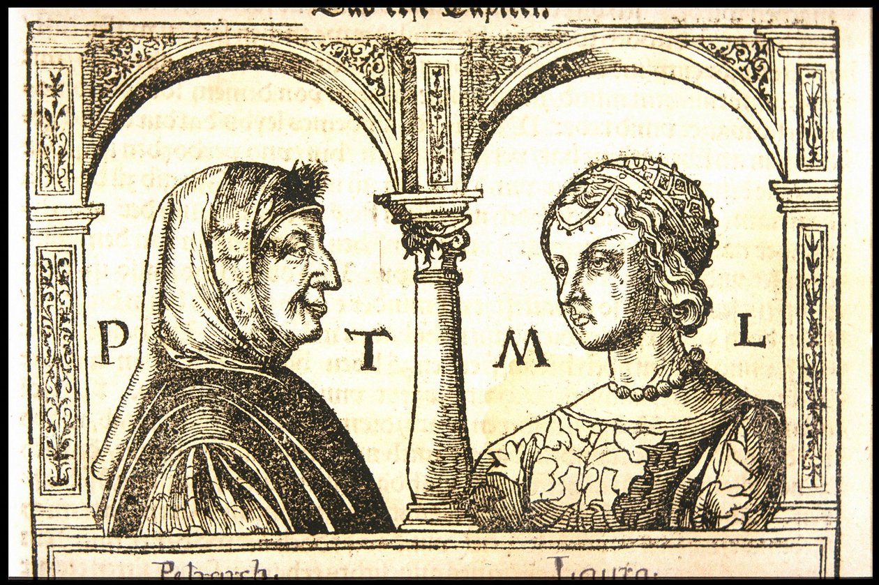 Petrarka i Laura, ok. 1545. autorstwa Hans Burgkmair the Elder