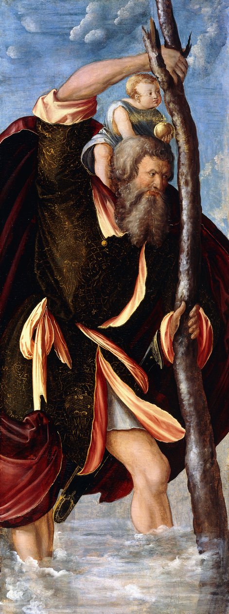 Św. Krzysztof, 1517 autorstwa Hans Duerer