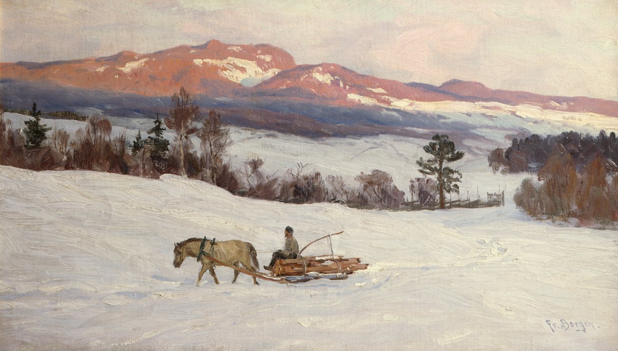 Jazdy drewna autorstwa Hans Fredrik Henriksen Borgen