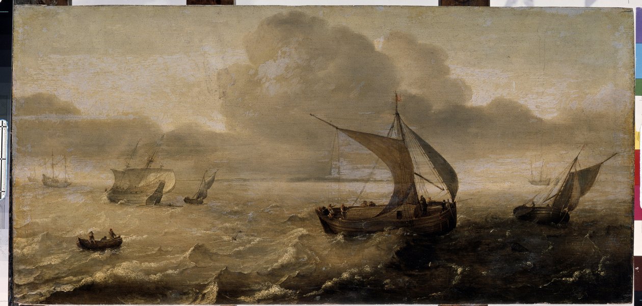 "La tempete en mer" (Wzburzone morze) Obraz Hansa Goderisa (1622-1642) XVII-wieczne Muzeum Ermitażu, Sankt Petersburg autorstwa Hans Goderis