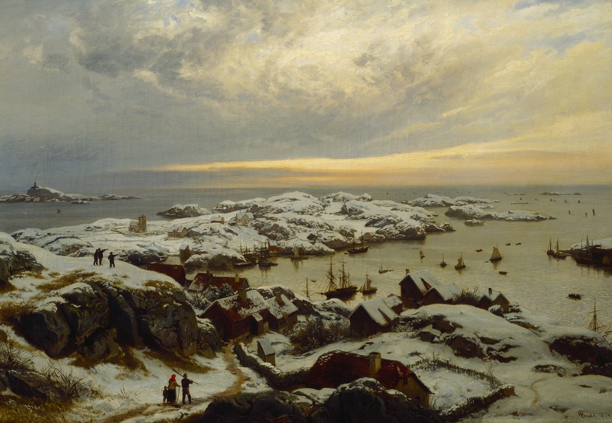 Farsund autorstwa Hans Gude