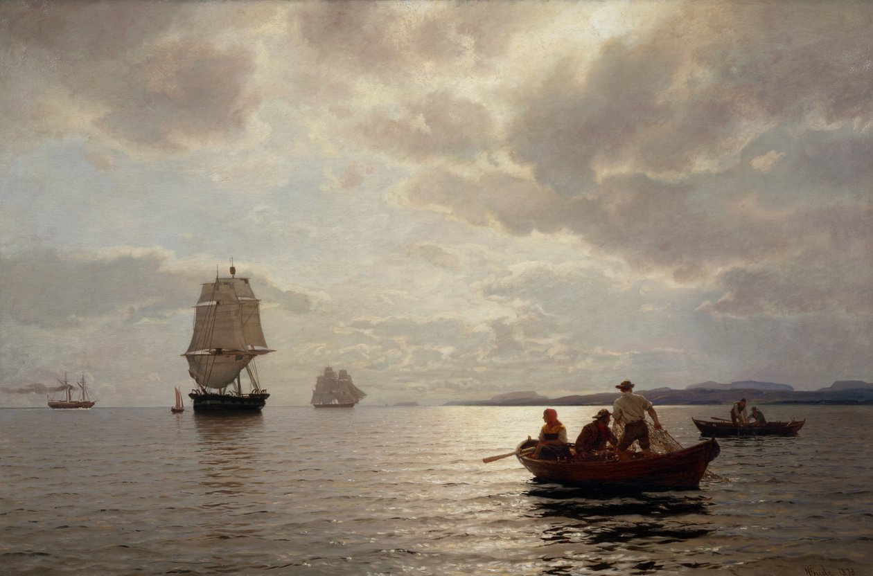 Z fiordu Oslo autorstwa Hans Gude