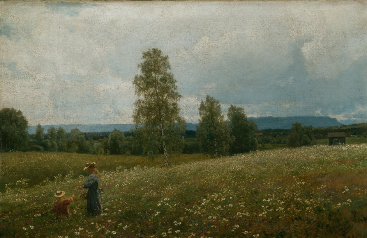 Z Ringerike (olej na płótnie) autorstwa Hans Gude