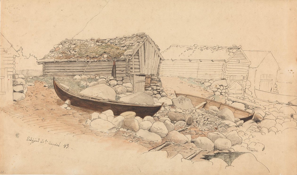 Widok na Eidfjord autorstwa Hans Gude