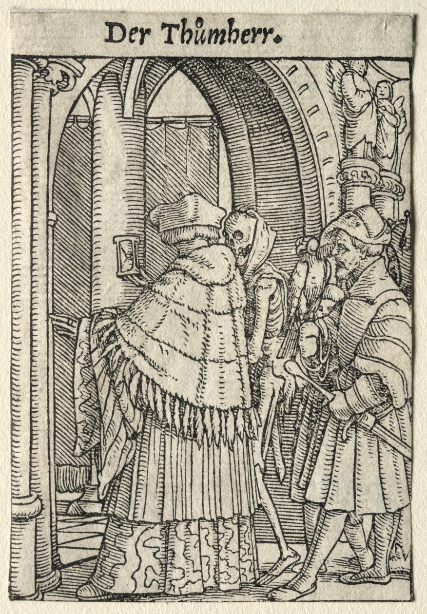 Taniec śmierci: kanon . autorstwa Hans Holbein