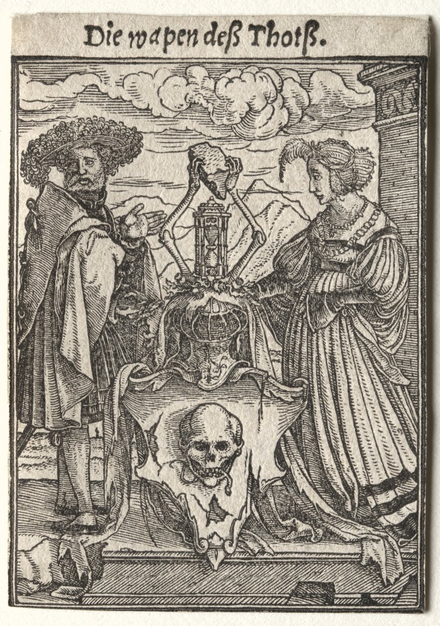 Taniec śmierci: herb śmierci. autorstwa Hans Holbein