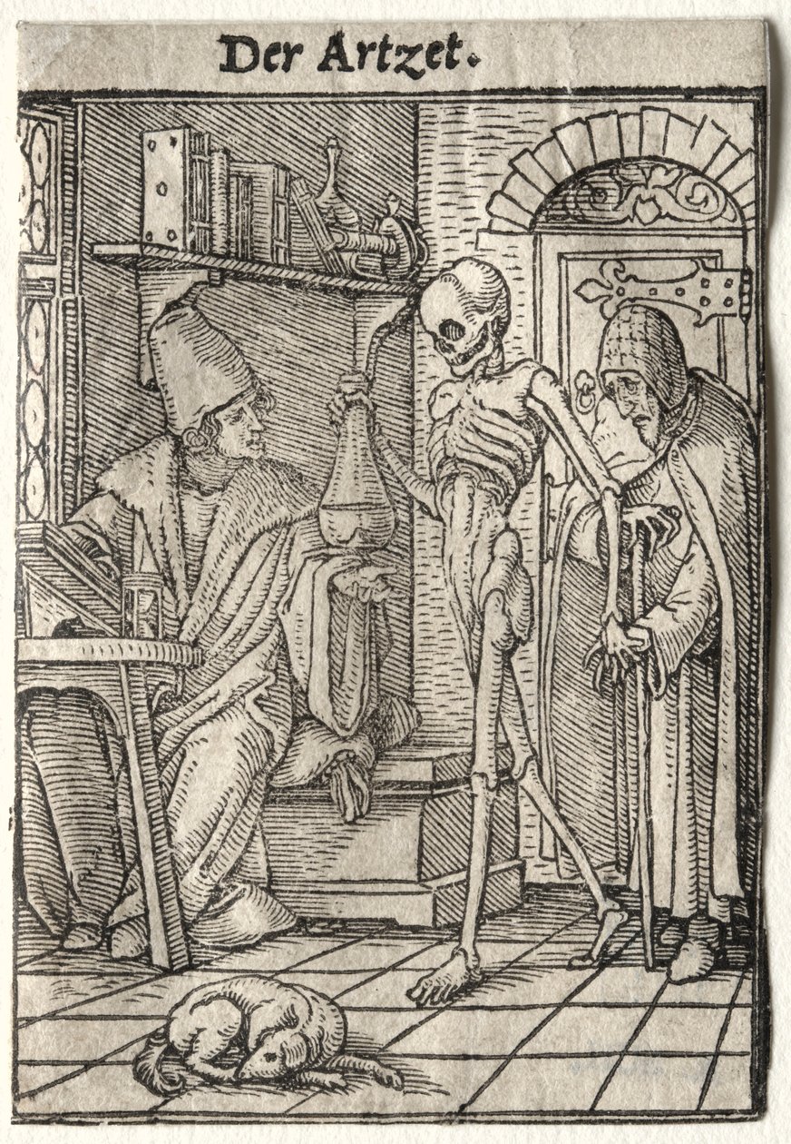 Taniec Śmierci: Doktor. autorstwa Hans Holbein