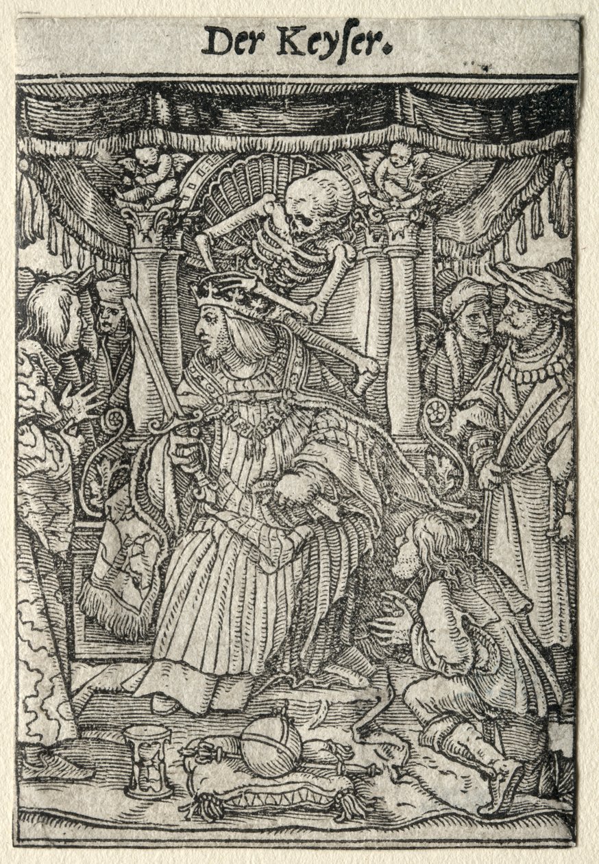 Taniec Śmierci: Cesarz autorstwa Hans Holbein