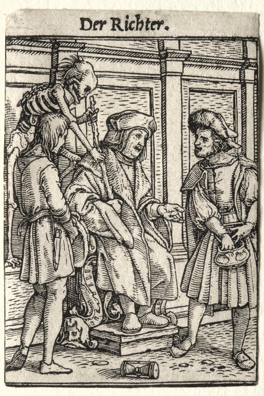 Taniec Śmierci: Sędzia. autorstwa Hans Holbein