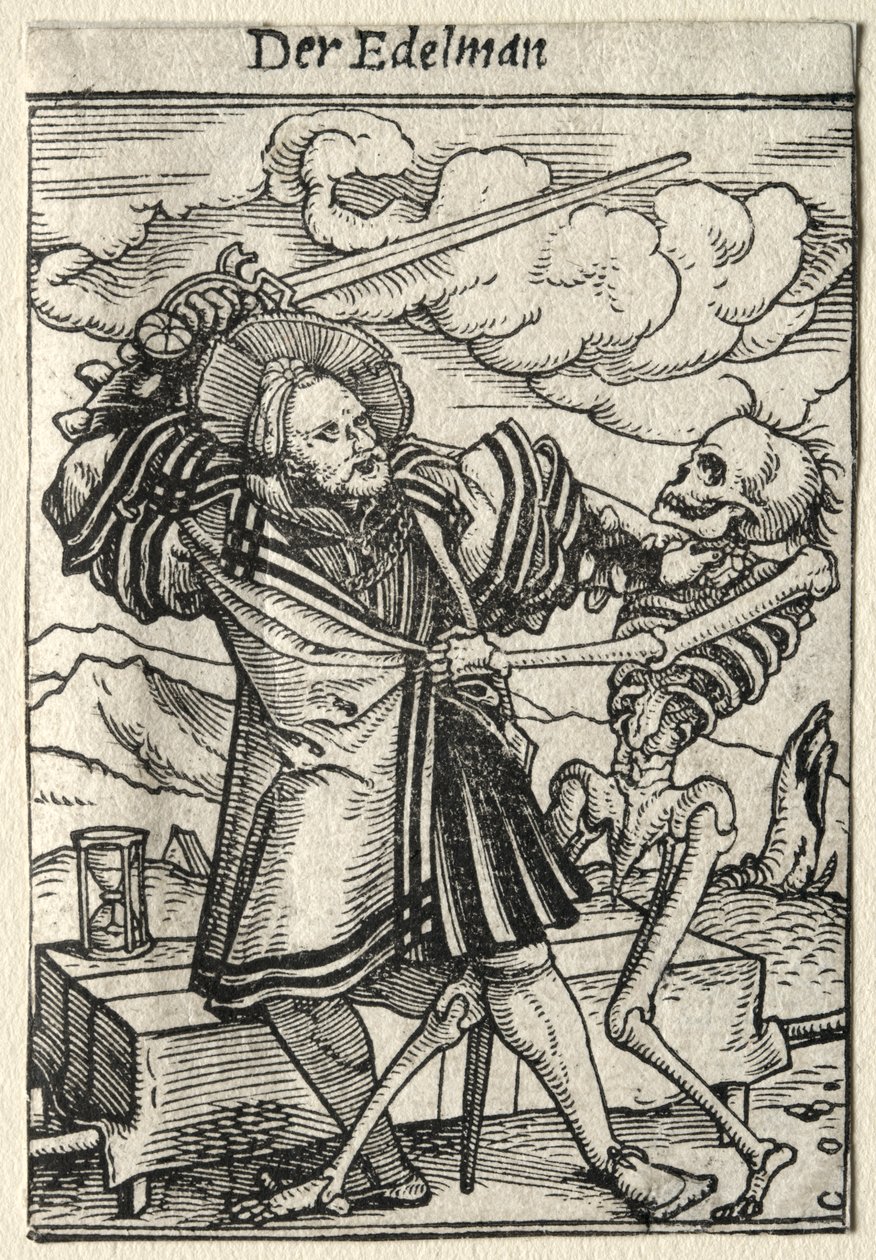 Taniec Śmierci: Szlachcic autorstwa Hans Holbein
