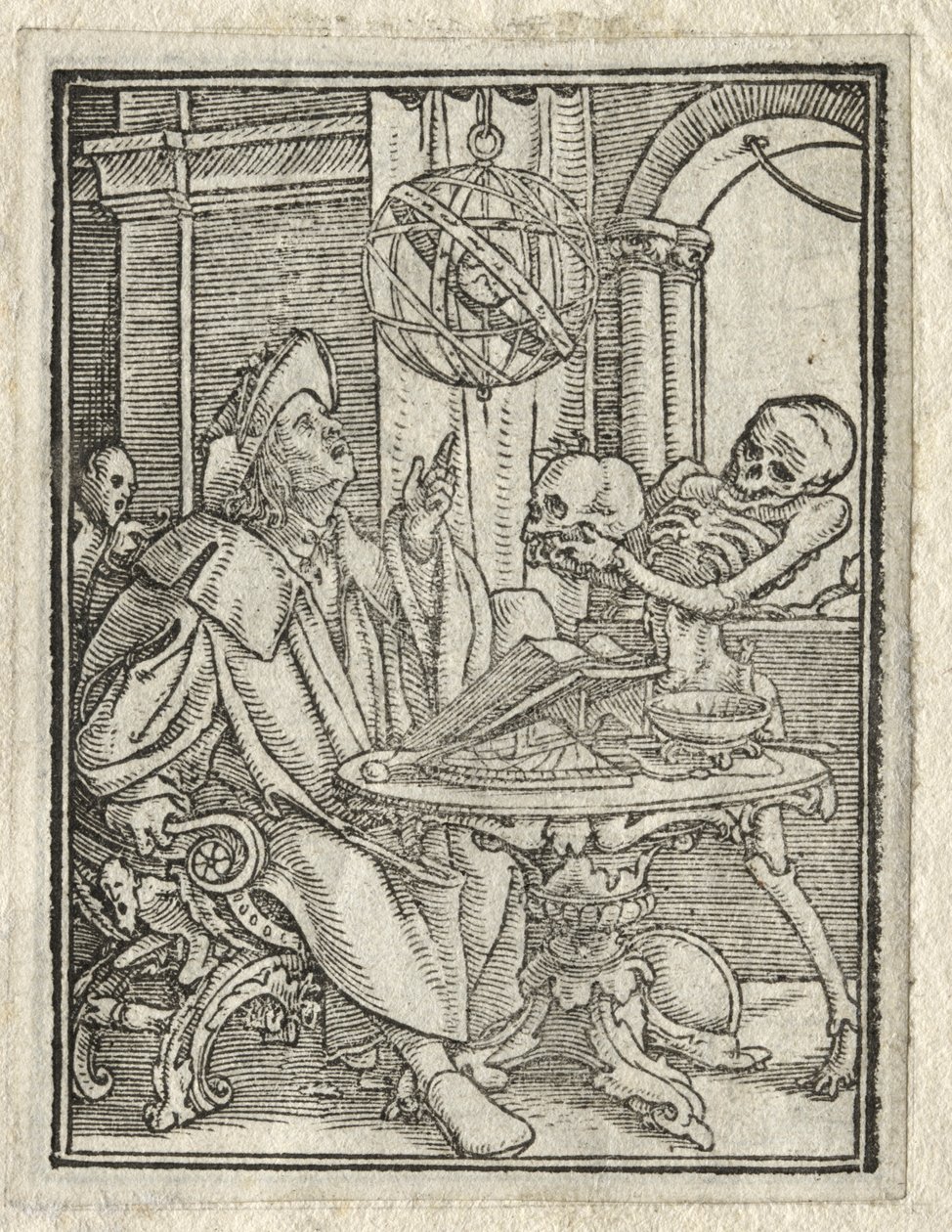 Taniec śmierci: astrolog, bogacz. autorstwa Hans Holbein