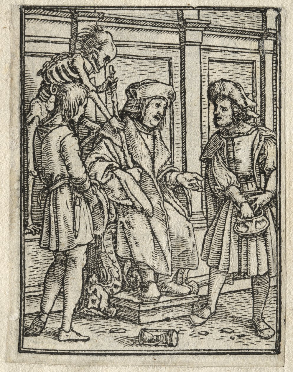 Taniec śmierci: kanon lub prebendariusz, sędzia. autorstwa Hans Holbein
