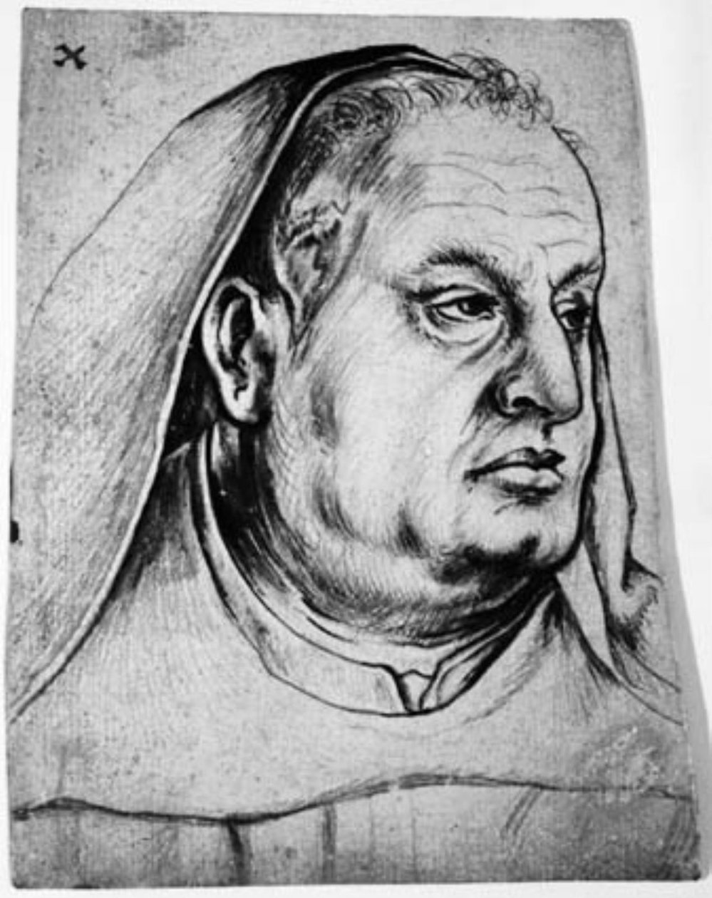 Portret Hansa Griesherra, mnicha św. Ulryka i Afry w Augsburgu autorstwa Hans Holbein d.Æ.