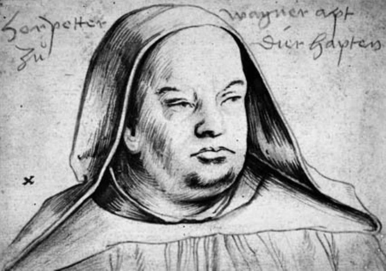Portret Petera Wagnera, opata Thierhaupten autorstwa Hans Holbein d.Æ.