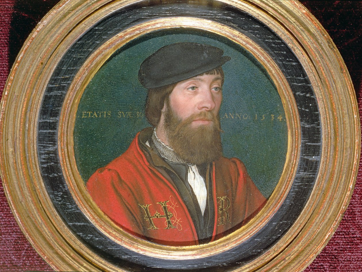 Dostojnik na dworze króla Anglii Henryka VIII, 1534 (para 72442) autorstwa Hans Holbein der Jüngere