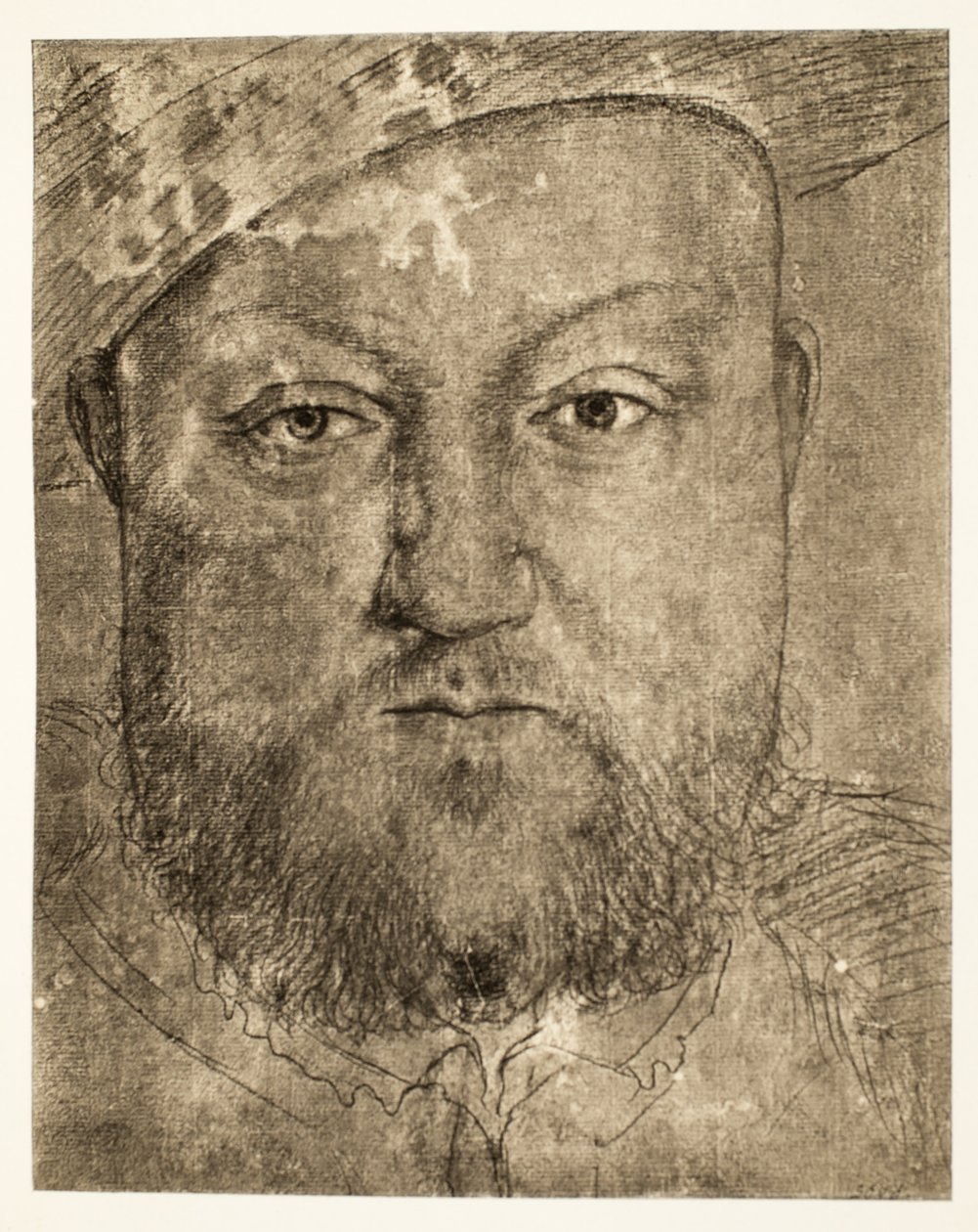 Henryk VIII rysunek kredą, ok. 1540, wyd. 1902 (kolotypia) autorstwa Hans Holbein der Jüngere