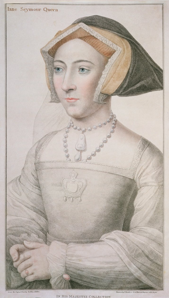 Jane Seymour (ok.1509-37) grawerowane przez Francesco Bartolozzi (1727-1815) autorstwa Hans Holbein der Jüngere