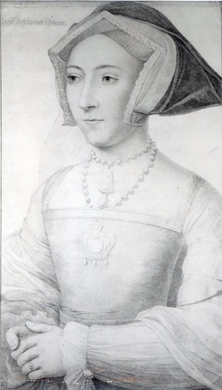 Jane Seymour, ok.1536 (kreda, długopis i atrament) autorstwa Hans Holbein der Jüngere