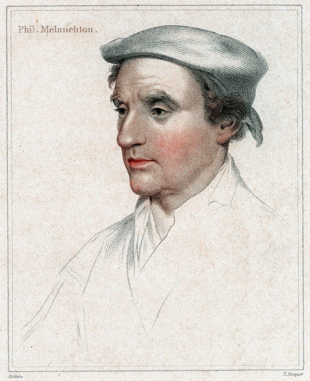 Philip Melancthon, wyryty przez E. Bocquet autorstwa Hans Holbein der Jüngere
