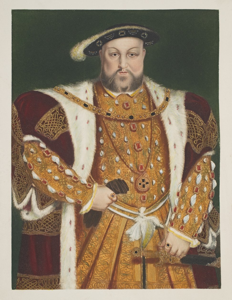 Portret Henryka VIII (1491-1547), lat 49, wyd. 1902 autorstwa Hans Holbein der Jüngere