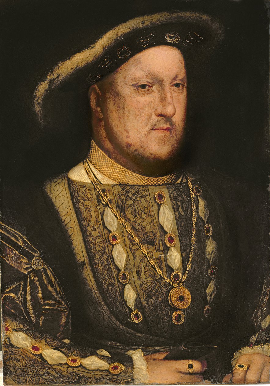 Portret Henryka VIII (1491-1547) c.1536 (miedź) autorstwa Hans Holbein der Jüngere