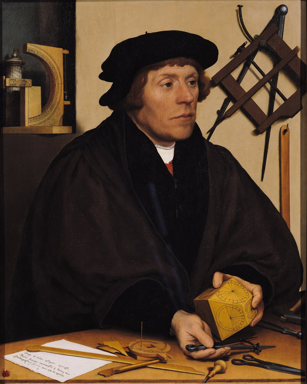 Portret Mikołaja Kratzera (1487-ok.1550) 1528 autorstwa Hans Holbein der Jüngere
