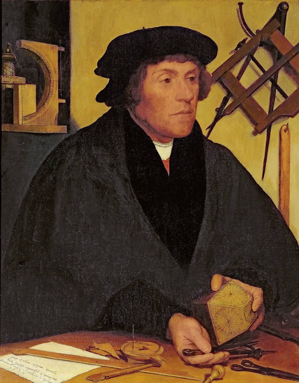 Portret Nicholasa Kratzera (1487-c.1550) członka Corpus Christi College, a później królewskiego astronoma króla Henryka VIII, XIX-wieczna kopia z 1528 r., oryginał w Luwrze autorstwa Hans Holbein der Jüngere