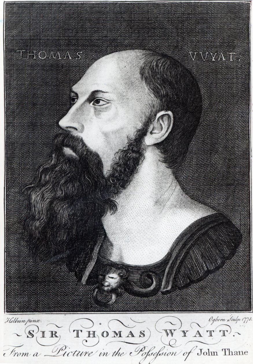 Portret sir Thomasa Wyatta Młodszego (ok. 1521-54) rytowany przez Ogborna, 1775 autorstwa Hans Holbein der Jüngere