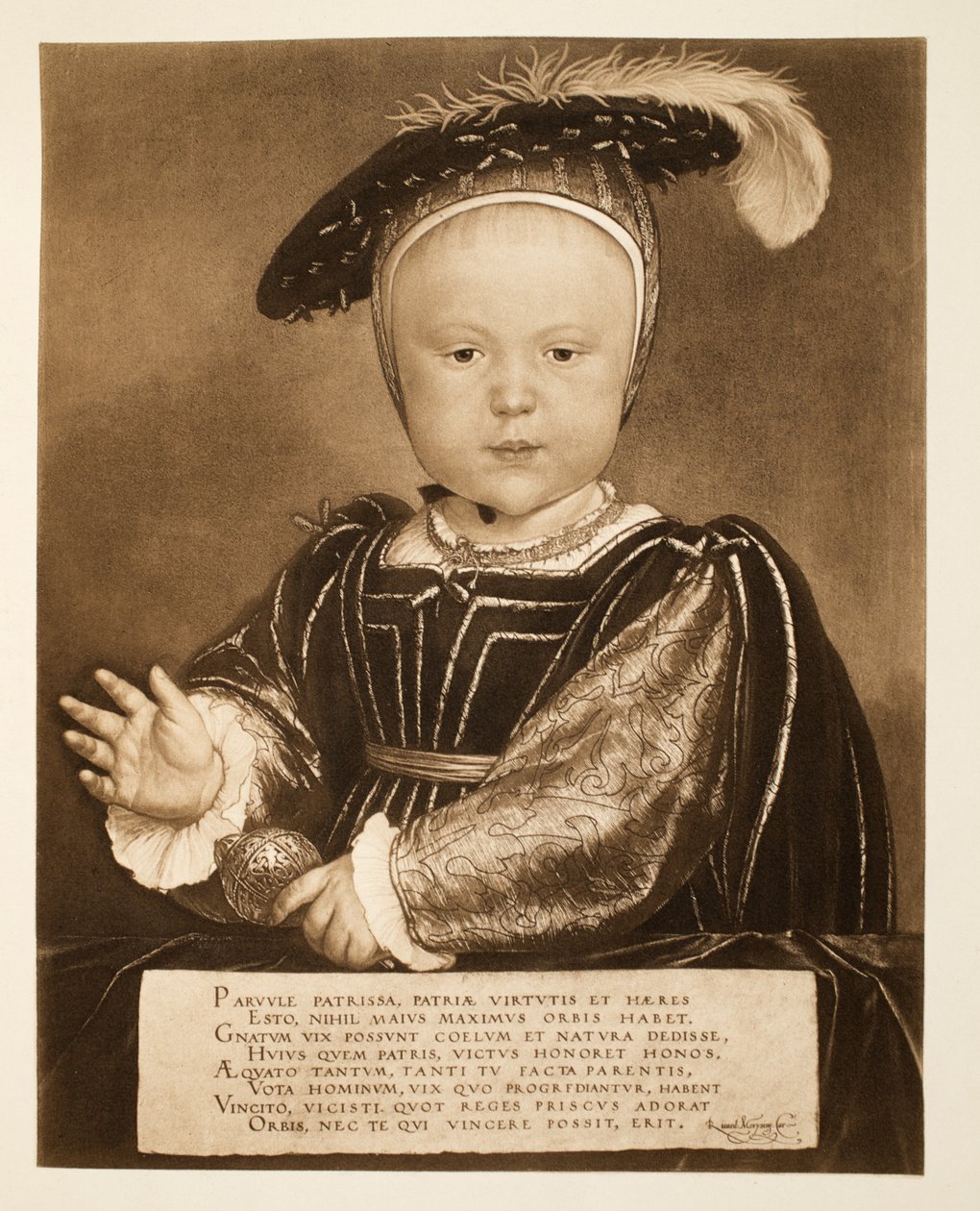 Książę Edward, później król Edward VI, ok. 1540, wyd. 1902 (kolotyp) autorstwa Hans Holbein der Jüngere