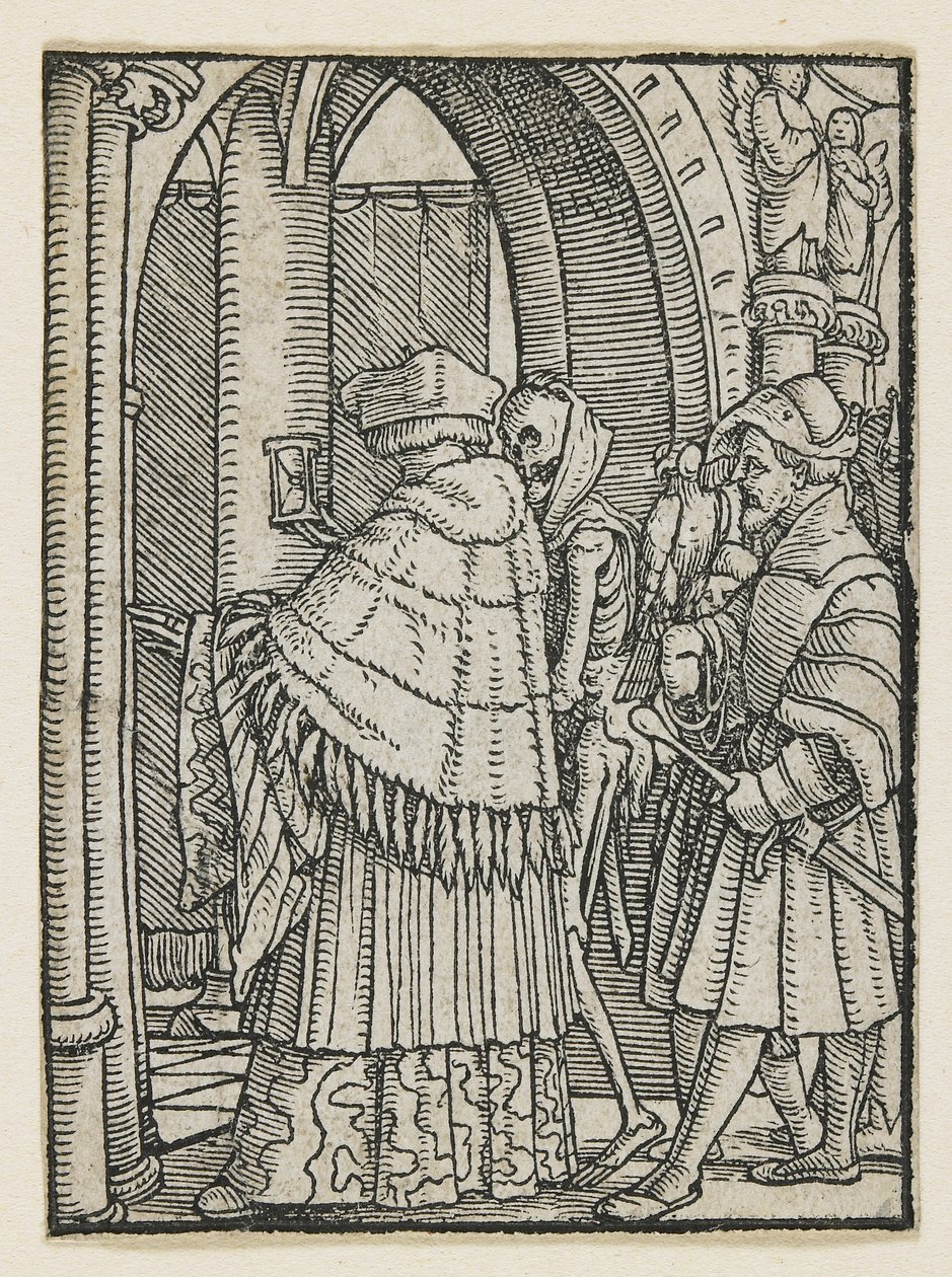 Kanon z Tańca śmierci (Lyons), 1538, 1523-1526 autorstwa Hans Holbein der Jüngere