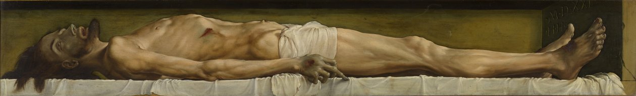 Martwy Chrystus, 1521 (tempera na panelu) autorstwa Hans Holbein der Jüngere