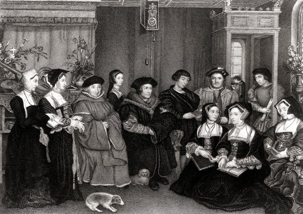 Rodzina Thomasa More (1478-1535), kanclerza Anglii autorstwa Hans Holbein der Jüngere