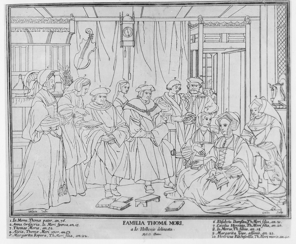 Rodzina Thomasa More (1478-1535), kanclerza Anglii, grawerowana przez Christiana de Mechel (1737-1817) 1787 (patrz 131242) autorstwa Hans Holbein der Jüngere