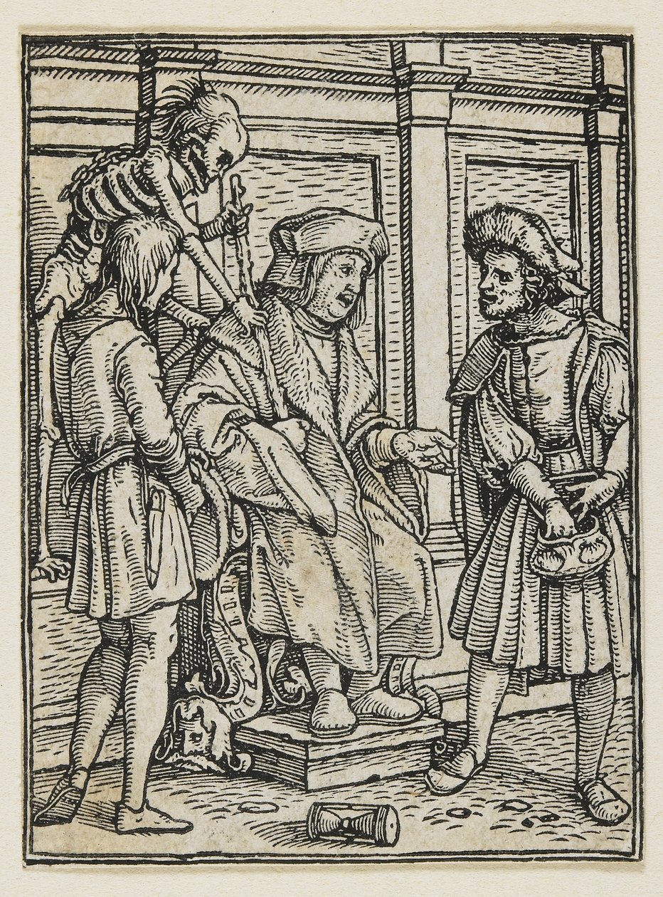 Sędzia z Tańca Śmierci (Lyon), 1538, 1523-1526 autorstwa Hans Holbein der Jüngere