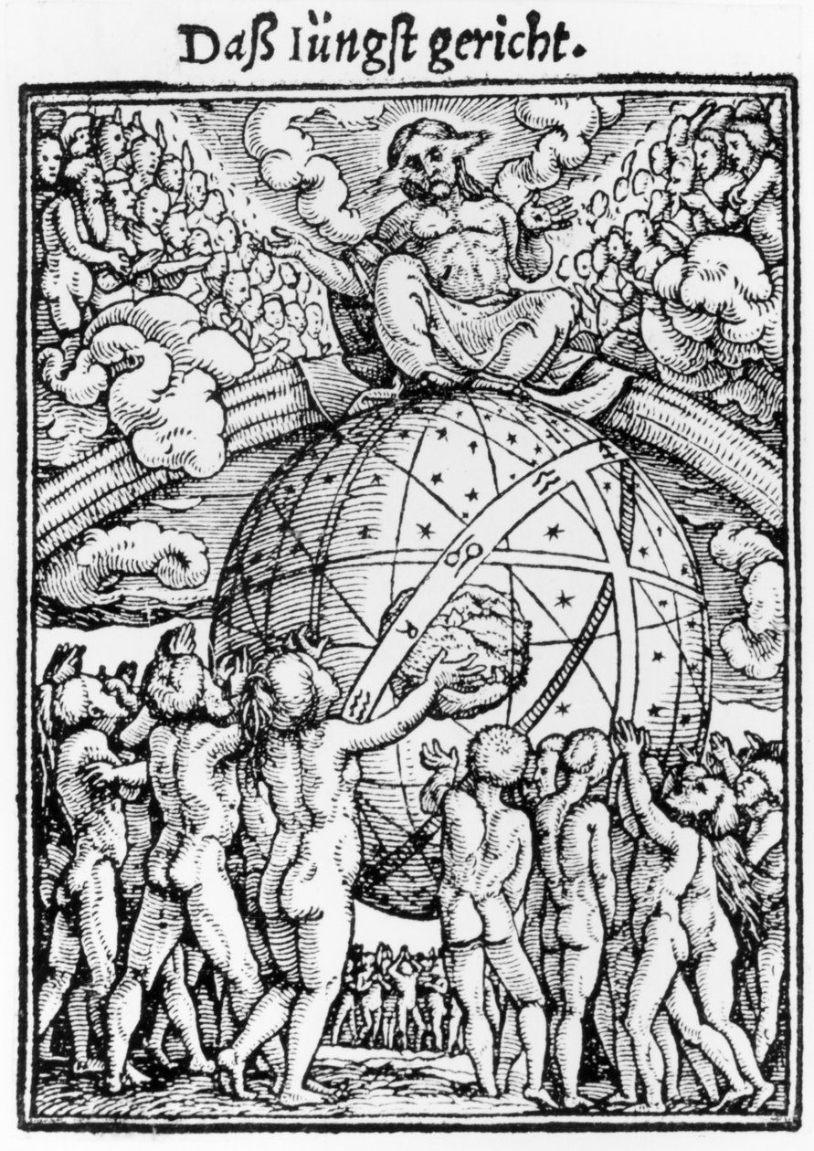 Sąd Ostateczny, z "Tańca śmierci", rycina Hansa Lutzelburgera, ok. 1538 r. autorstwa Hans Holbein der Jüngere