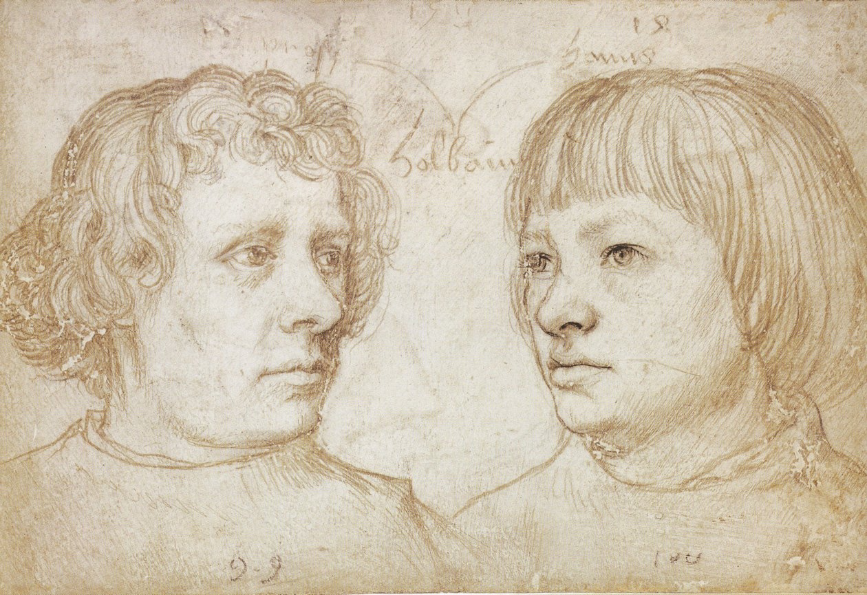 Ambrosius Holbein i Hans Holbein autorstwa Hans Holbein the Elder