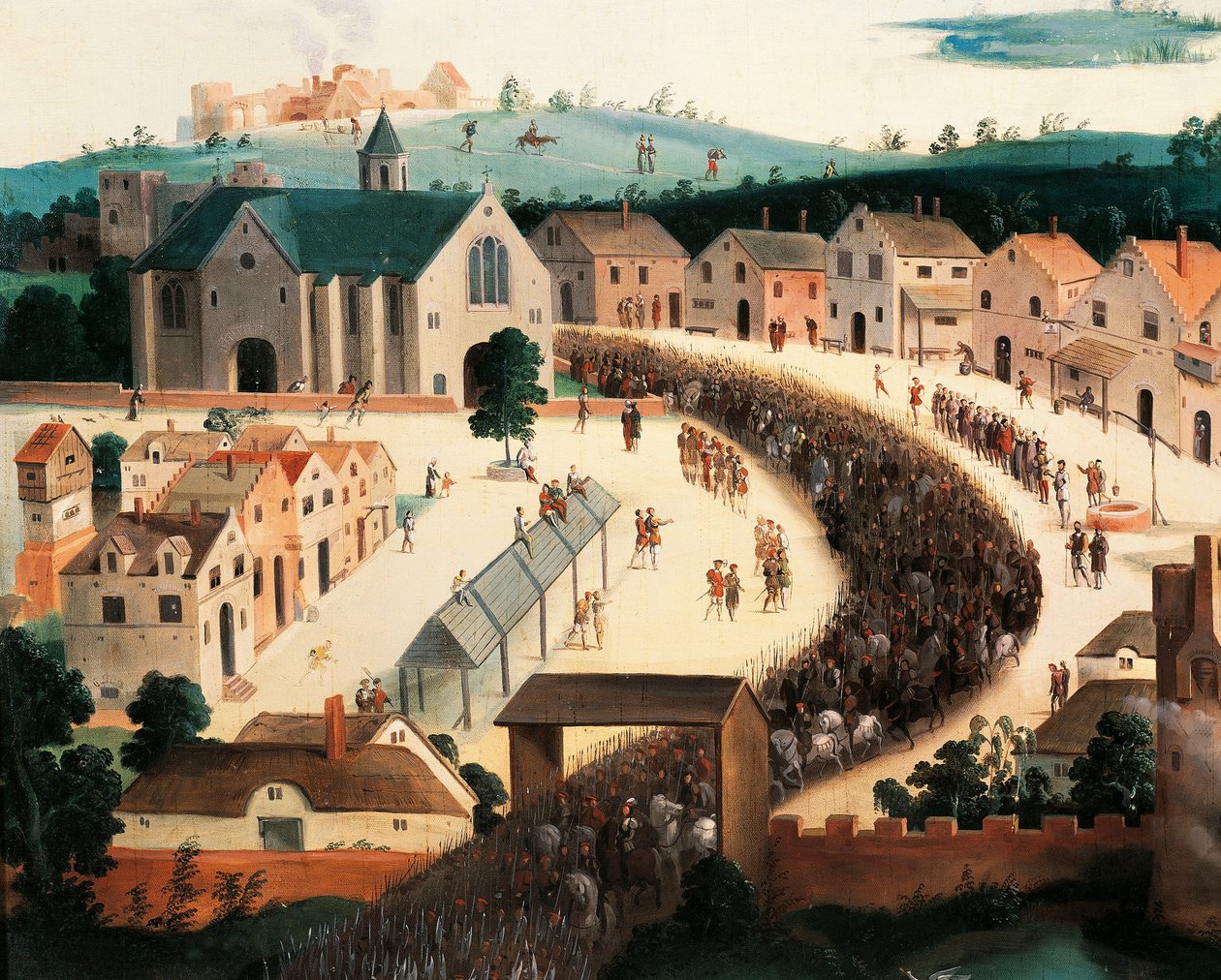 Henryk VIII przybywający na Pole Złotego Płótna, 7 czerwca autorstwa Hans Holbein the Elder