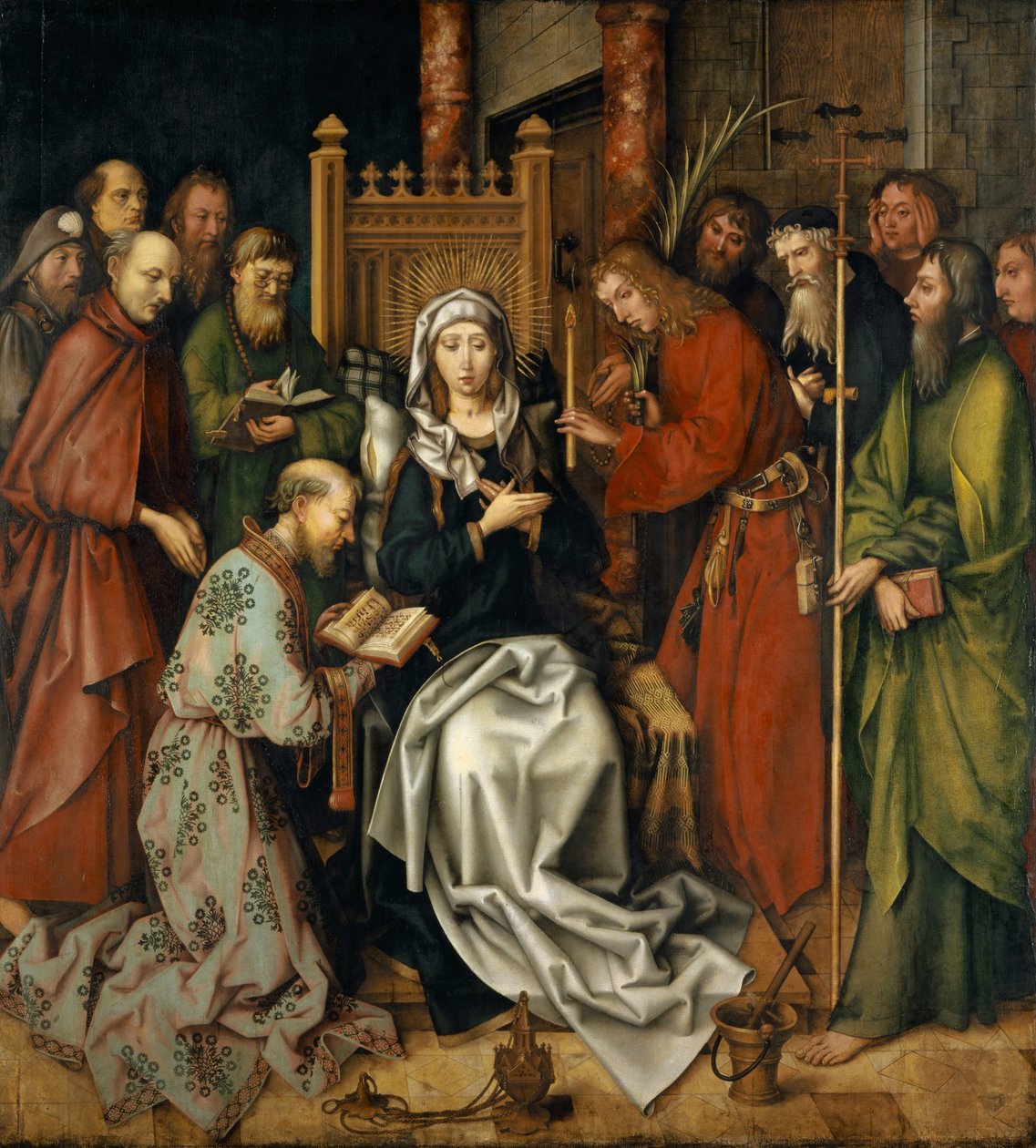 Śmierć Dziewicy, Z Ołtarza Dominikanów we Frankfurcie, 1501 autorstwa Hans Holbein the Elder