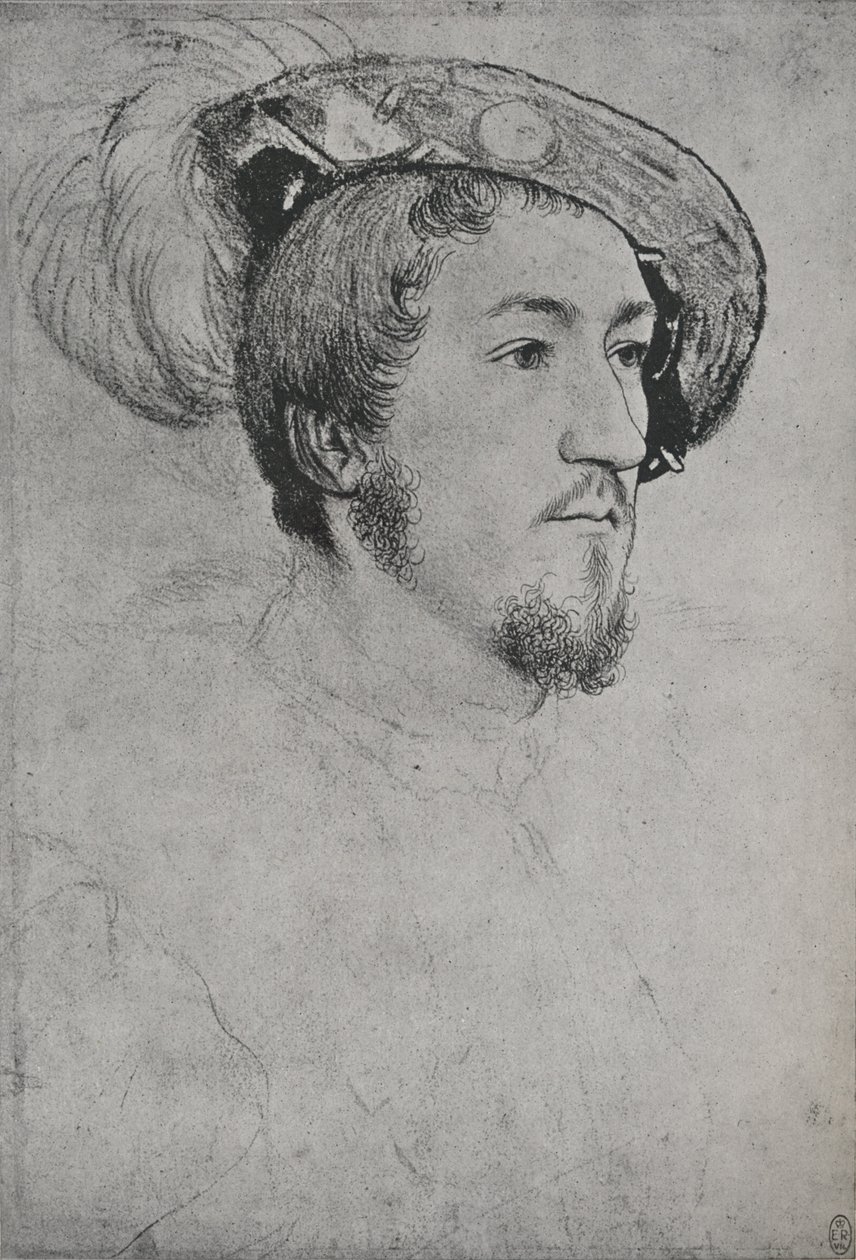 Dżentelmen: nieznany, c1532-1543 1945 autorstwa Hans Holbein der Jüngere