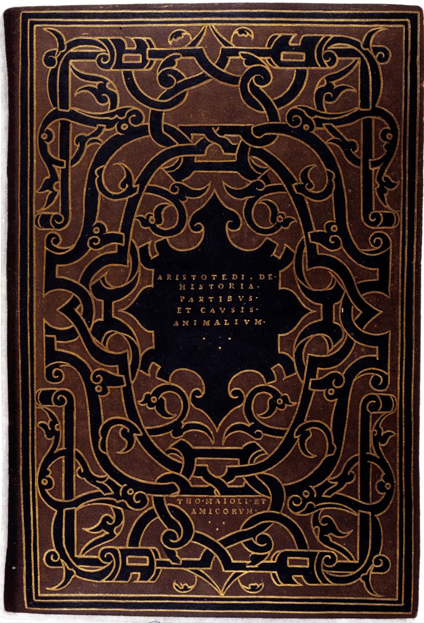 Oprawa zbioru „Historia Arystotelesa i Teofrasti”” rys. Hans Holbein Młodszy (1497-1543) 1534 Paryż, sztuka dekoracyjna autorstwa Hans Holbein der Jüngere