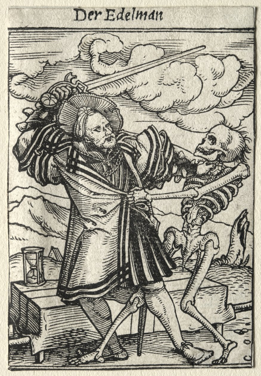 Taniec Śmierci: Szlachcic autorstwa Hans Holbein the Younger
