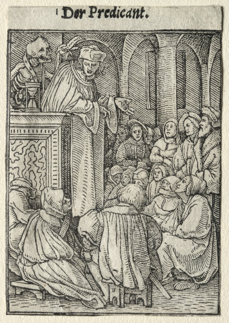 Taniec Śmierci: Kaznodzieja autorstwa Hans Holbein the Younger