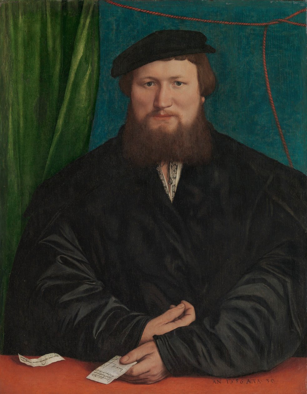 Derick Berck z Kolonii, 1536 (olej na płótnie, przeniesiony z drewna) autorstwa Hans Holbein der Jüngere